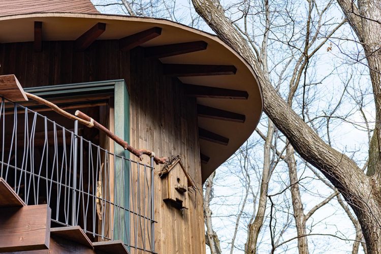 Tree Hut on Volcano: Treehouse in Japan is Minimal Escape from